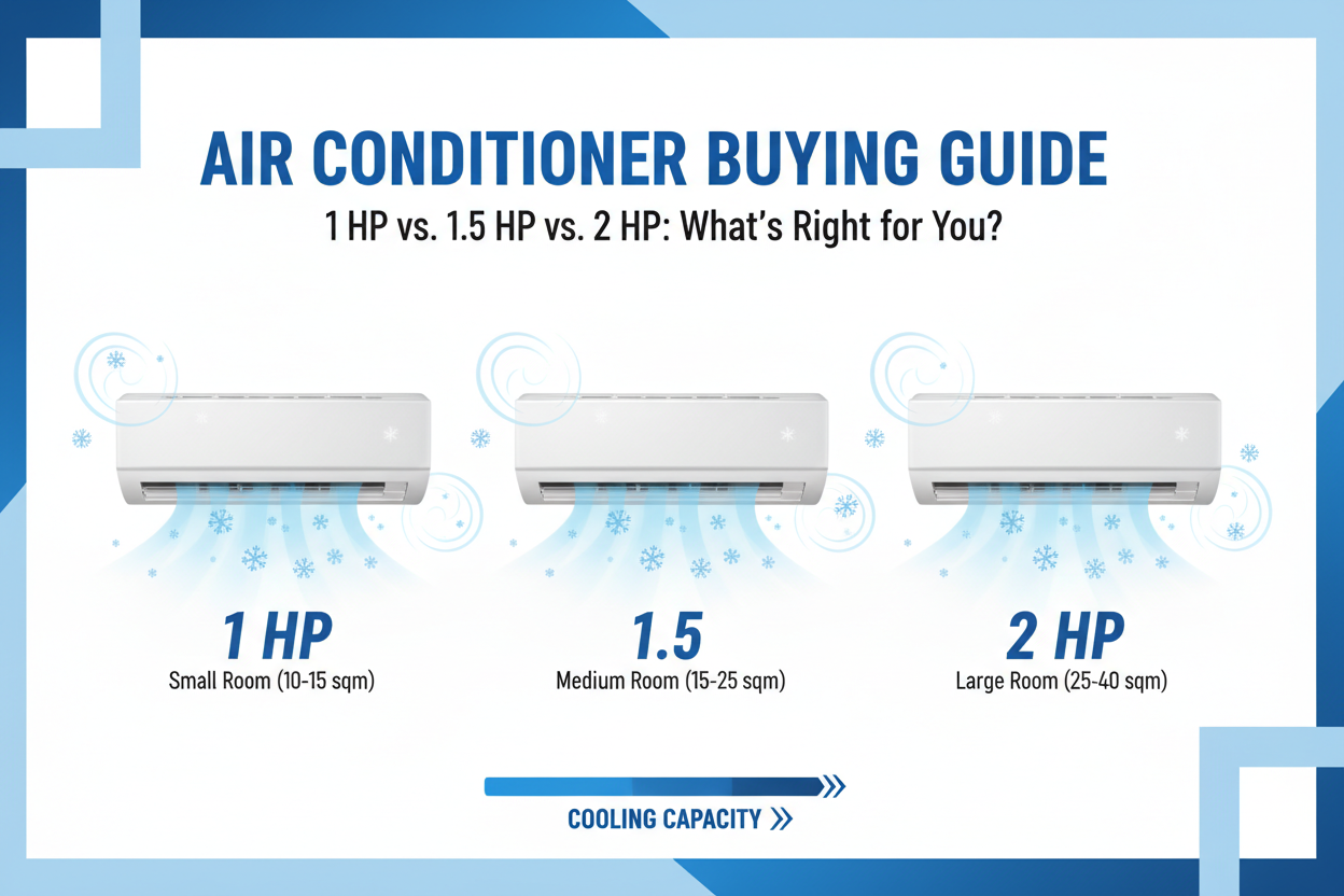 1HP vs 1.5HP vs 2HP AC Guide