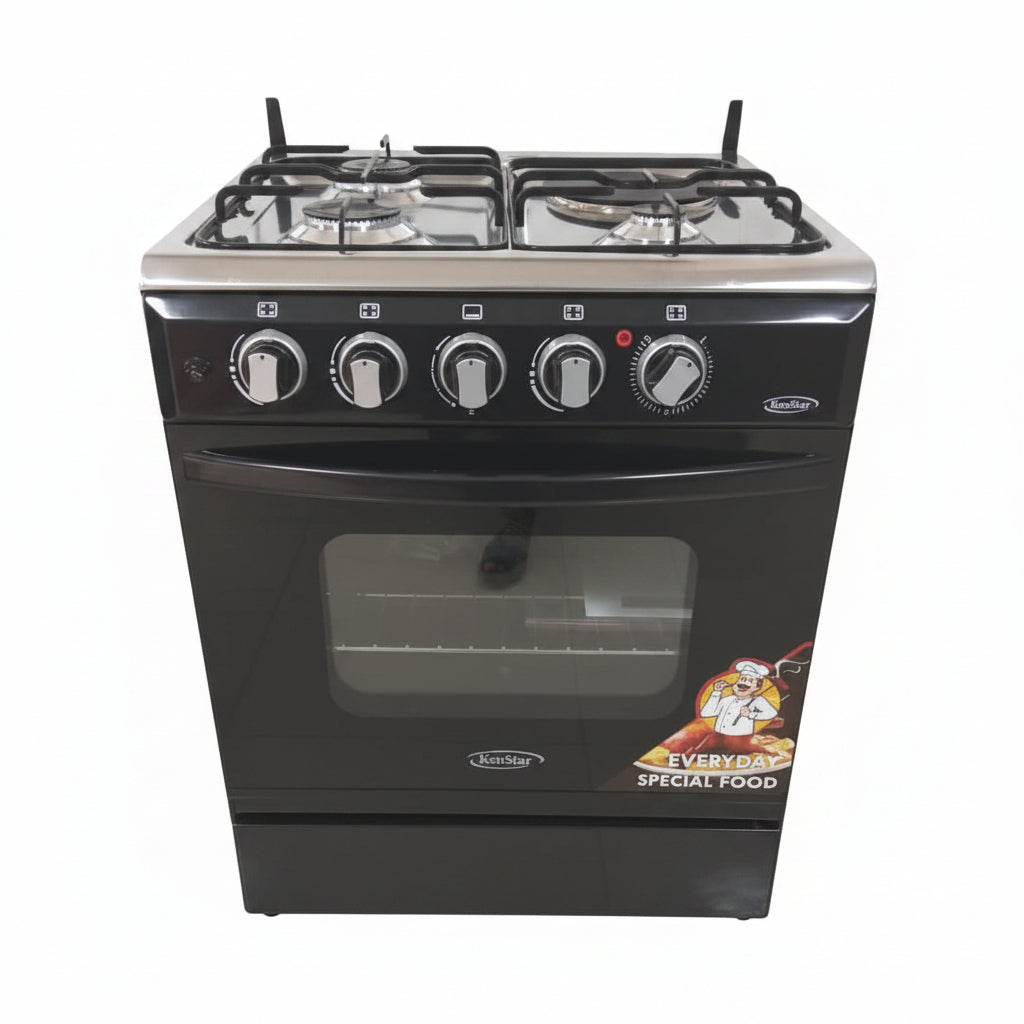 KENSTAR KS-GCX6060-31S 3GAS WORK TOP + 1 HOTPLATE (1X1000W) GAS COOKER