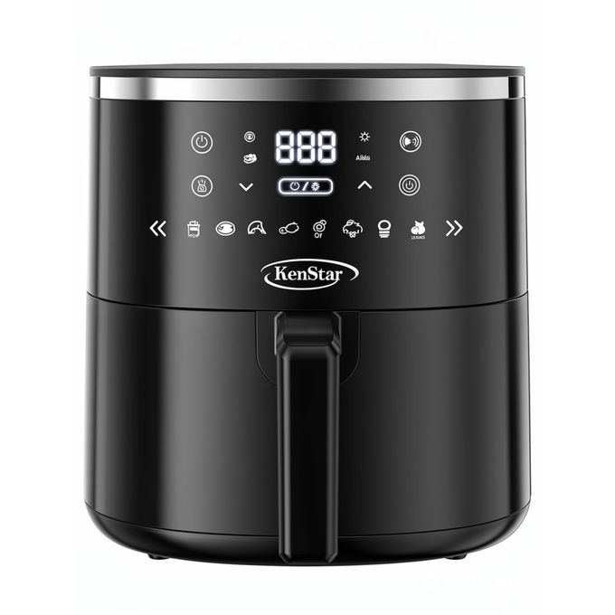Kenstar 5.7L Air Fryer, 1750W, Durable Knobs,
