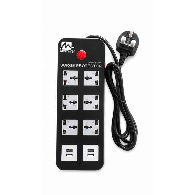Mercury Surge Protector With 4 X Usb Charging Port