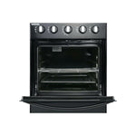 BRUHM GAS COOKER BGC-5540IB - 4 GAS, SINGLE BURNER OVEN, BLACK