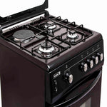 Scanfrost Ck6302B 60X60Cm Gas Oven 3Gas + 1Hot Plate Black