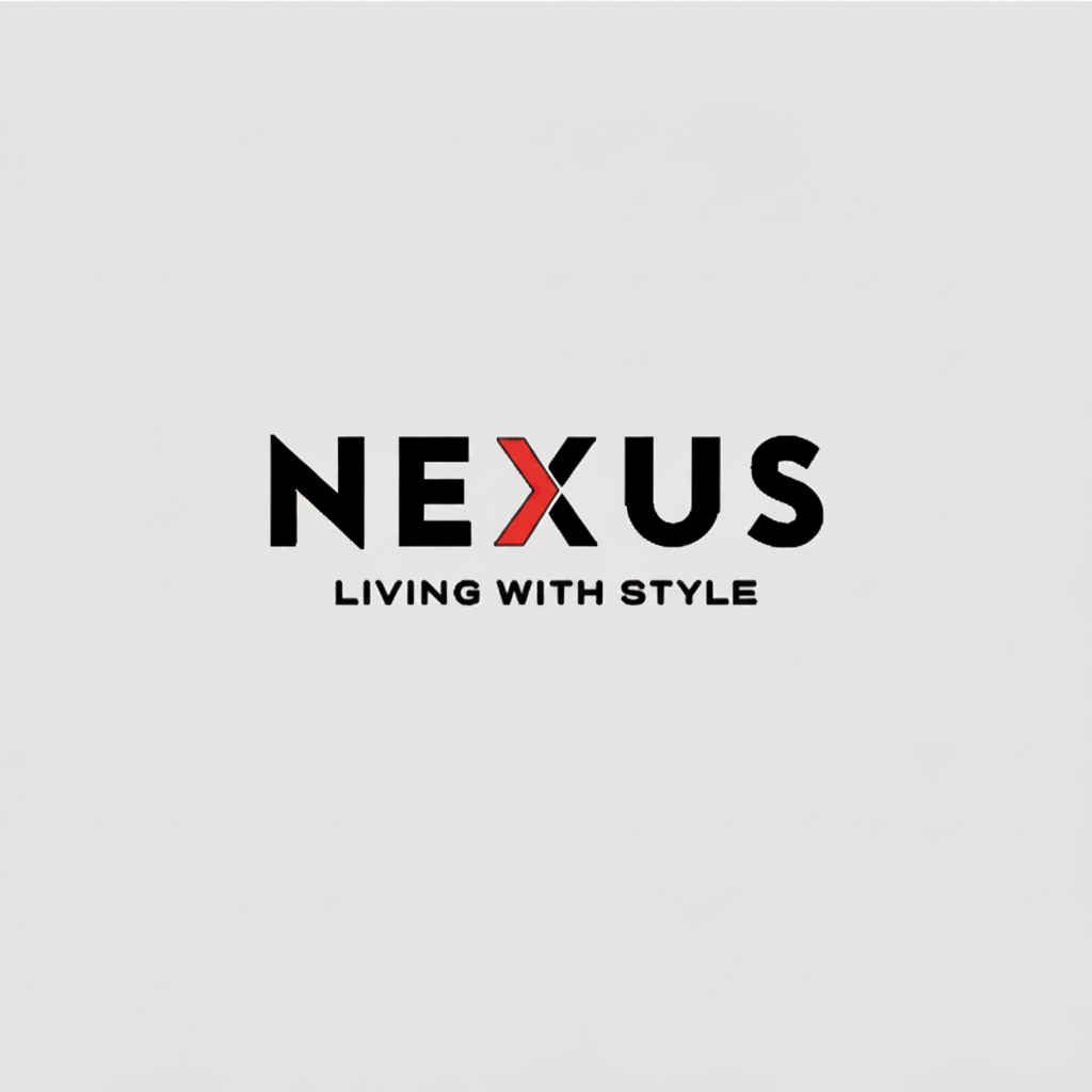Nexus logo with tagline 'Living with Style' on a black background