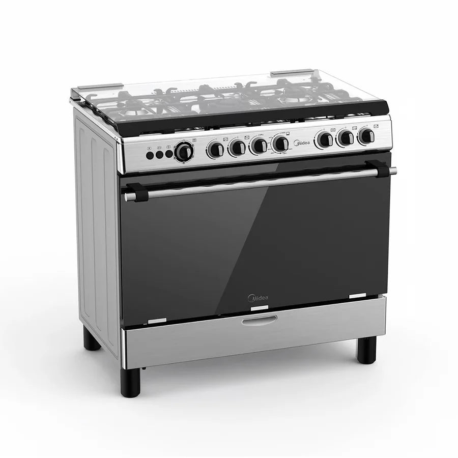 Midea 90X60 Standing Gas Cooker 5G028-I 5G Stainless Steel