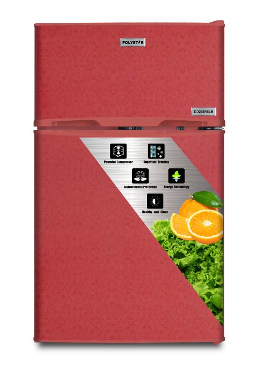 Polystar Refrigerator Pv-Dd203R6Lr Double Door 85L Red
