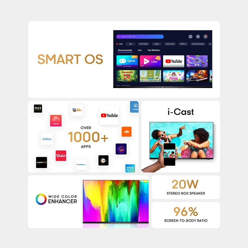 SYINIX 50S65 FRAMELESS SMART TV