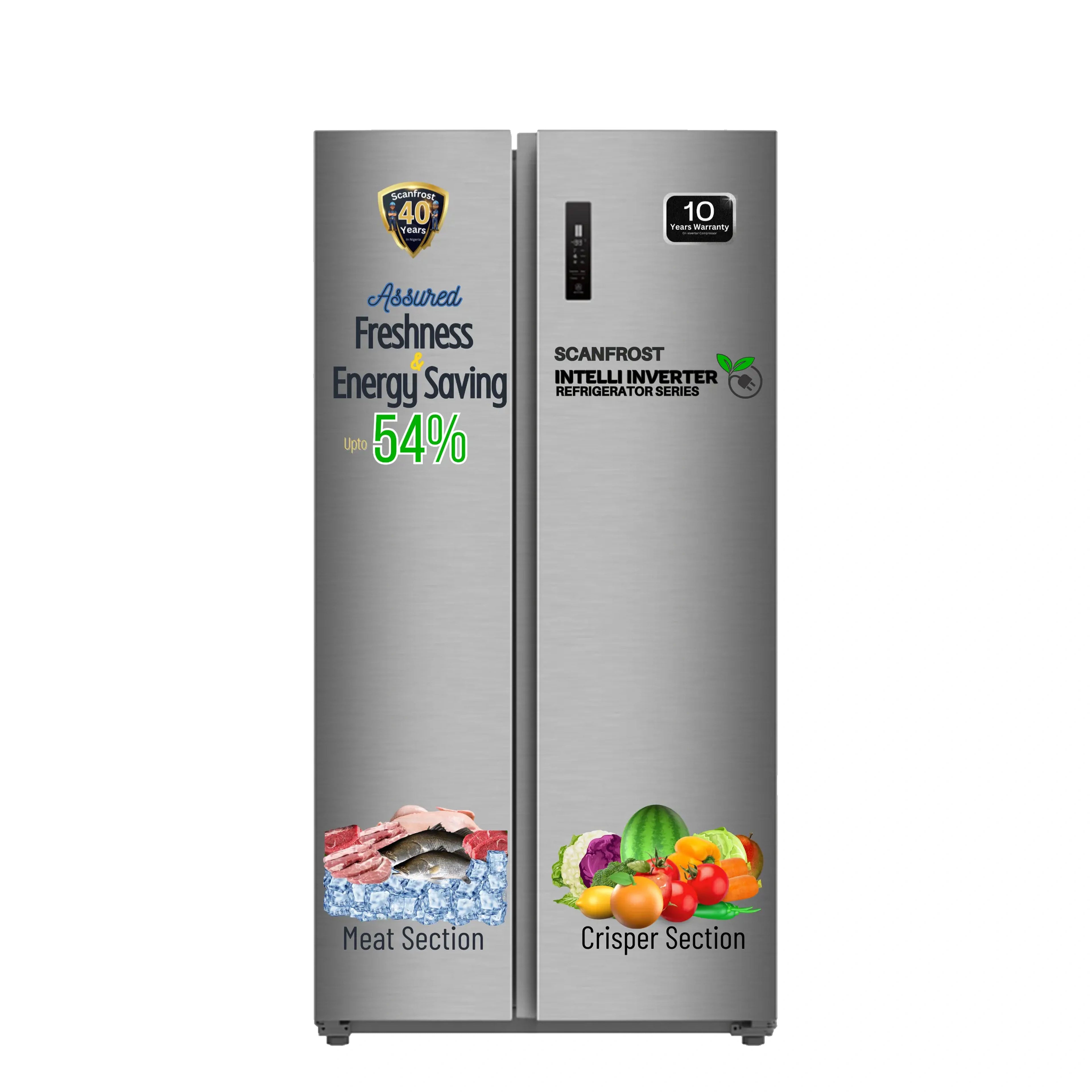 Scanfrost Sfsbs450Me - Intelli Inverter Sbs Refrigerator With Multi Air Flow