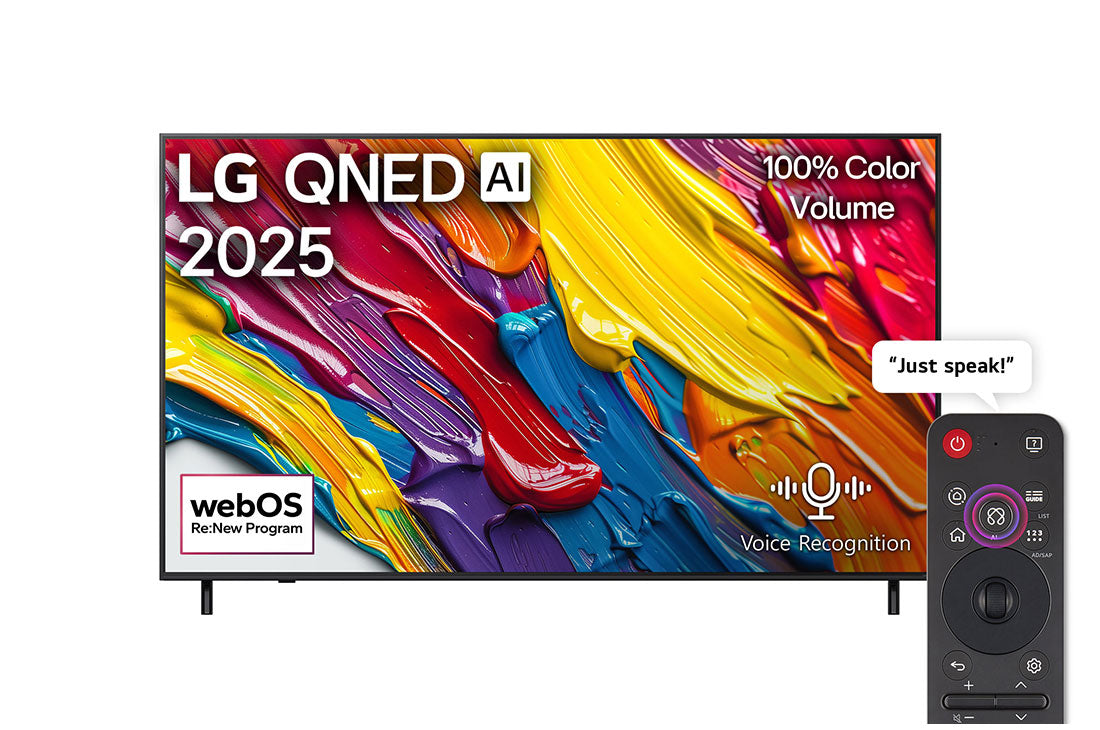 65 inch LG QNED AI QNED82 4K Smart TV AI Magic remote HDR10 webOS25 2025