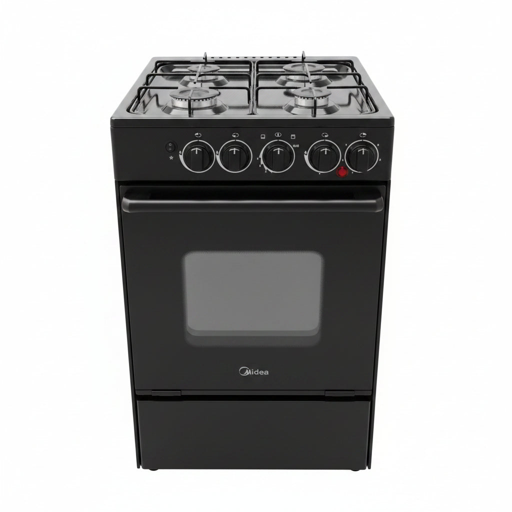 Midea 50X55 Standing Gas Cooker 3G007-B 3G+1E Black
