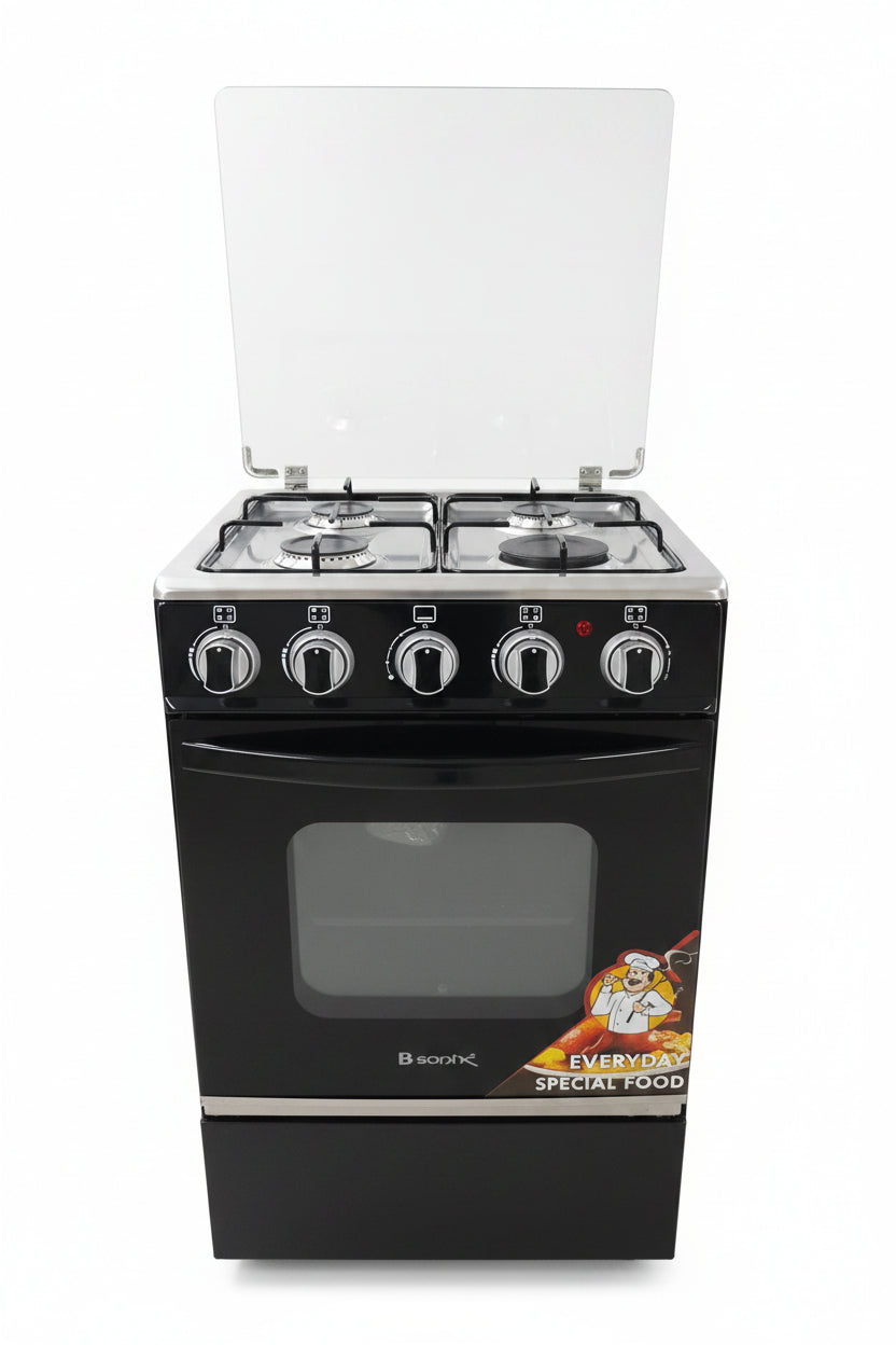 Sonik 3 Burners 1 Hot Plate Gas With Oven Ssg-E50 Ab